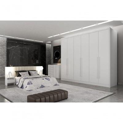 Guarda Roupa Casal 6 Portas 8 Gavetas - Himalaia-branco - Móveis Novo Horizonte