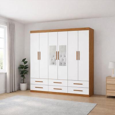Guarda Roupa 6 Portas 6 Gavetas E Espelho Unique -grand Line