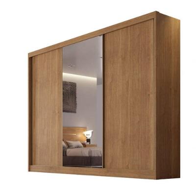 Guarda Roupa Casal Com Espelho 3 Portas 6 Gavetas - Sollo-cumaru - Móveis Novo Horizonte