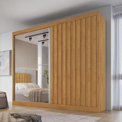 Guarda Roupa Casal 100% Mdf 2 Portas De Correr 4 Gavetas - Atlanta - Made Marcs