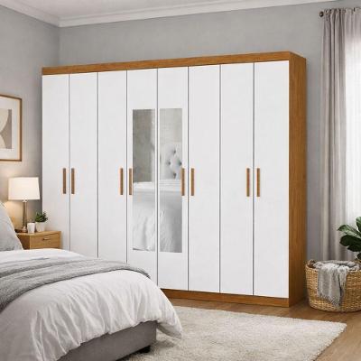 Guarda Roupa 8 Portas Espelho Central Gran Prime-grand Line