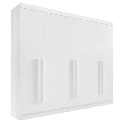 Guarda Roupa Casal 6 Portas 6 Gav - Da Vinci-branco - D'doro