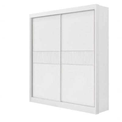 Guarda Roupa 2 Portas 3 Gav - Santorini Ripado-branco D'doro