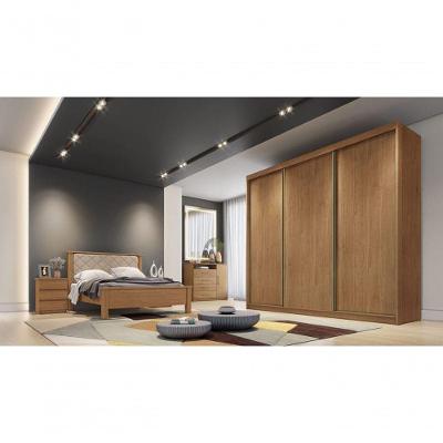 Guarda Roupa Casal 3 Portas 8 Gavetas - Logan-cumaru - Móveis Novo Horizonte