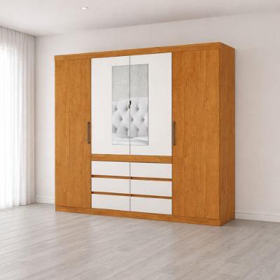 Guarda Roupa 4 Portas 6 Gavetas 2 Espelhos Xline -grand Line