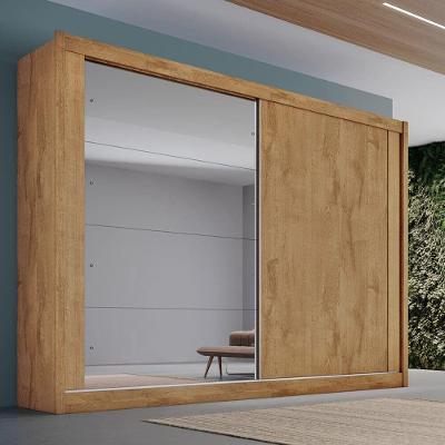 Guarda Roupa Casal Espelho 2 Portas 4 Gavetas Creta Europa