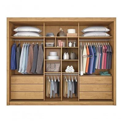 Guarda Roupa Casal 6 Gavetas Com Espelho - Bragança-peroba - Móveis Europa