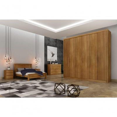 Guarda Roupa Casal 6 Portas 8 Gavetas - Santoro Ripado-cumaru - Móveis Novo Horizonte