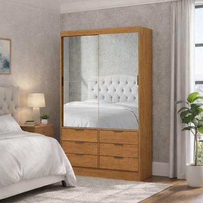 Guarda Roupa 6 Gavetas 2 Portas Espelhado Sunset-grand Line