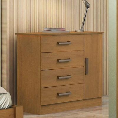 Cômoda Para Quarto 1 Porta 4 Gav - Firenze-cinamomo - D'doro