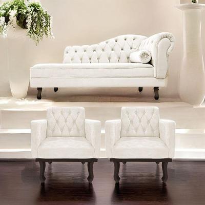 Kit Diva Recamier Diana 185cm Lado Esquerdo E 02 Poltronas Classic ano -   Bege