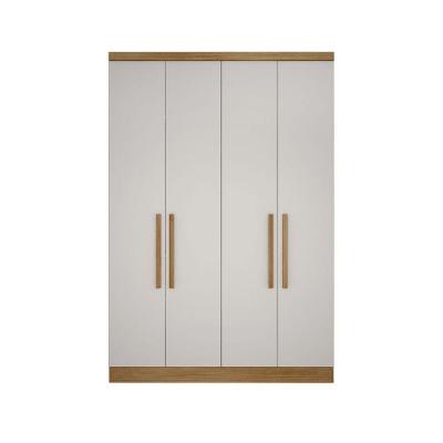 Modulado 4 Portas 3 Gavetas - Rizon-cumaru Off White - Móveis Novo Horizonte