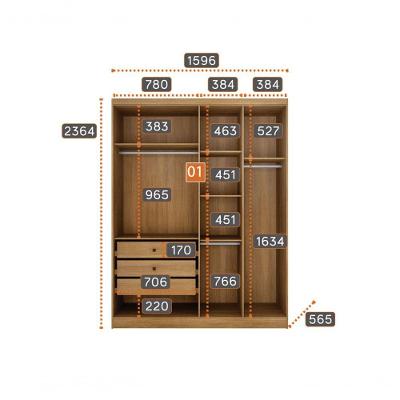 Modulado Espelhado 9 Portas 6 Gavetas - Linea-cumaru - Móveis Novo Horizonte