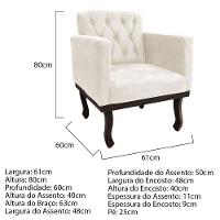 Kit Diva Recamier Diana 185cm Lado Esquerdo E 02 Poltronas Classic ano -   Bege - 5