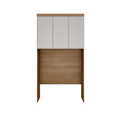 Modulado Aéreo Solteiro 3 Portas - Rizon-cumaru Off White - Móveis Novo Horizonte