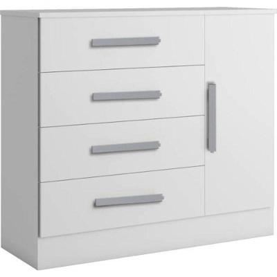 Cômoda Para Quarto 4 Gavetas Com Sapateira - Zeus Bianchi