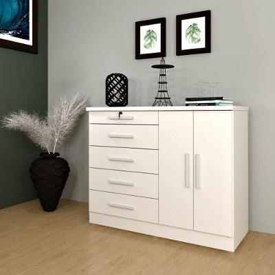 Cômoda Para Quarto 2 Portas 5 Gavetas - Istambul-neve - Tcil Móveis