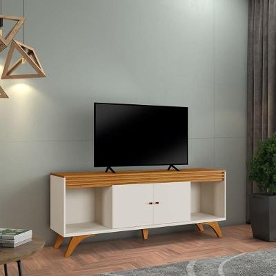 Rack Moderno 2 Portas - Sevilha-naturale-off White Mavau