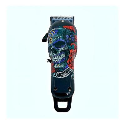 Máquina Profissional Cortar Cabelo Caveira Bivolt Recarregável