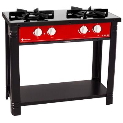 Fogão Industrial Venâncio A Gás Bravo 2 Bocas Vermelho Esmaltado Br2bvr