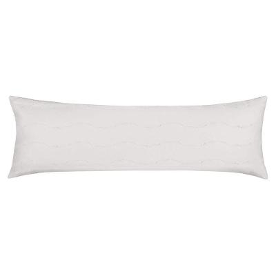 Porta Travesseiro Body Pillow Malha Fio Penteado 100% Algodão Branco Altenburg