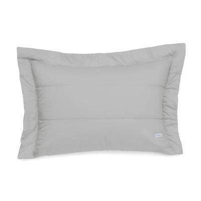 Porta Travesseiro Cetim 300 Fios 50cm X 70cm Decorativo 100% Algodão Cinza Altenburg