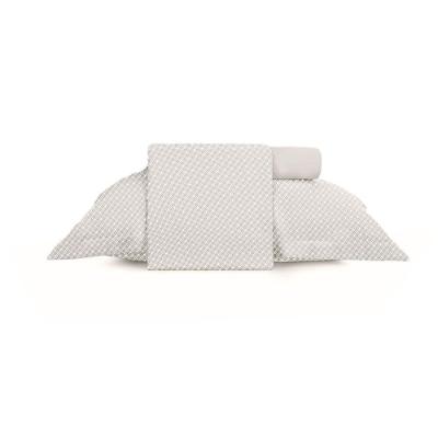 Jogo De Cama Completo Solteiro Altenburg Toque Acetinado Slim Porcelana