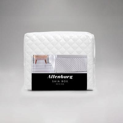 Saia Box Altenburg Solteiro Petit Poá Branco