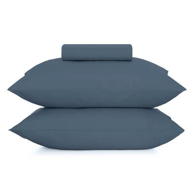 Jogo Cama Simples Altenburg 2pc Liso Toque Acetinado Azul Dimensão