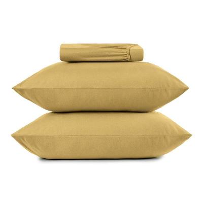 Jogo De Cama Casal 3 Peças Altenburg Malha Fio Penteado Amarelo Mostarda