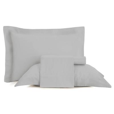 Jogo De Cama Casal Altenburg Cetim 300 Fios Cinza