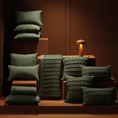 Almofada Tricô 45cm X 45cm Altenburg Serenité Verde Bosque