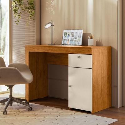 Escrivaninha Para Quarto Com 1 Porta E 1 Gaveta Lateral Canela