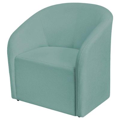Poltrona Luxo Escritório Sala Decorativa Luiza Max Suede Azul Ciano