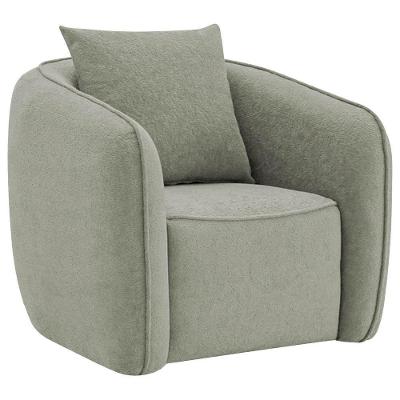 Poltrona Decorativa Sala De Estar Recepção Florença Bouclé - Amarena Móveis Verde Oliva