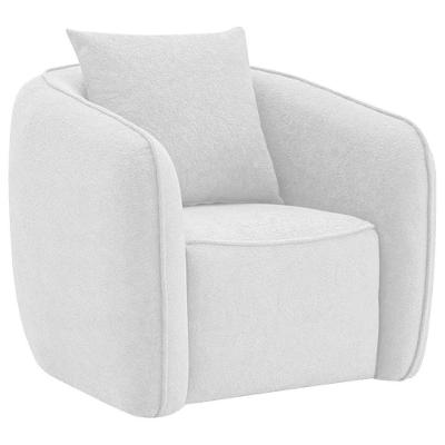 Poltrona Decorativa Sala De Estar Recepção Florença Bouclé - Amarena Móveis Branco