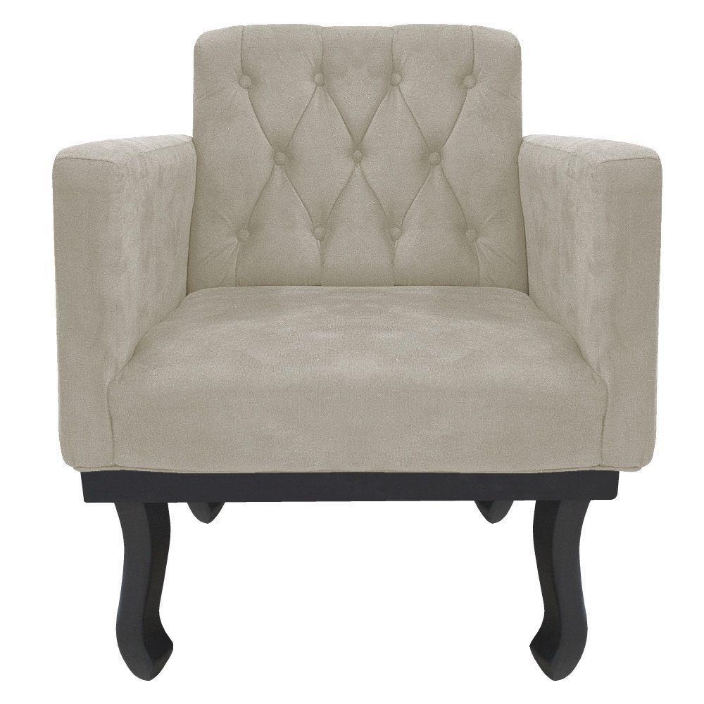 Kit Diva Recamier Azura 160cm Lado Esquerdo e 02 Poltronas Classic Linho Bege - 5