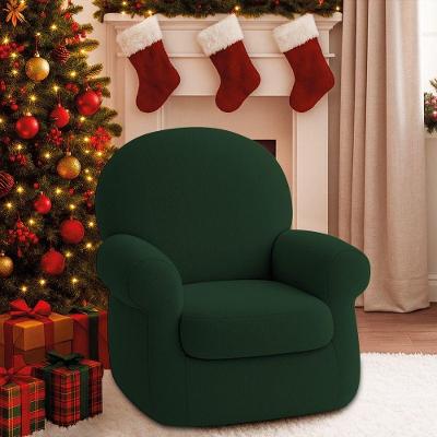 Poltrona Natalina Papai Noel Merry Christmas Suede Verde