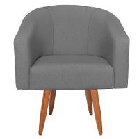 Kit Diva Recamier Heitor 140cm Lado Esquerdo e 02 Poltronas Luiza Suede Cinza - 6