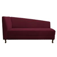 Kit Diva Recamier Heitor 140cm Lado Direito e 02 Poltronas Luiza Suede Bordô - 13