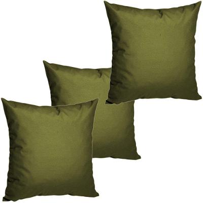 3 Almofadas Cheias Para Sofá Decorativas Impermeáveis Grande Verde Olivia