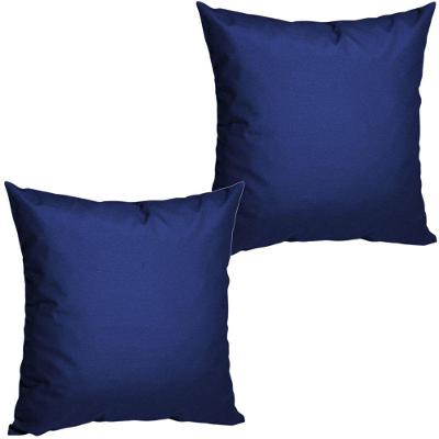 2 Almofadas Cheias Para Sofá Decorativas Impermeáveis Grande Azul Marinho
