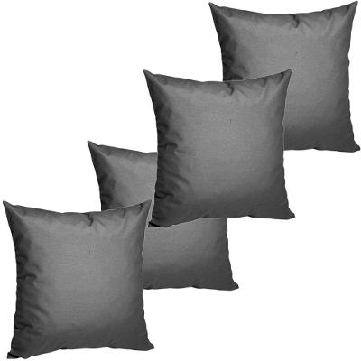 4 Almofadas Cheias P/ Sofá Decorativas, Impermeáveis Pequena Grafite
