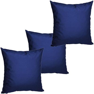 3 Almofadas Cheias P/ Sofá Decorativas Impermeáveis Pequena Azul Marinho
