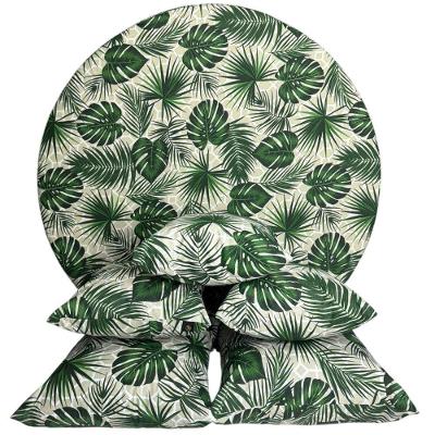 Almofadas Para Sofá Cheias Decorativas, Impermeáveis Trama Floral Verde