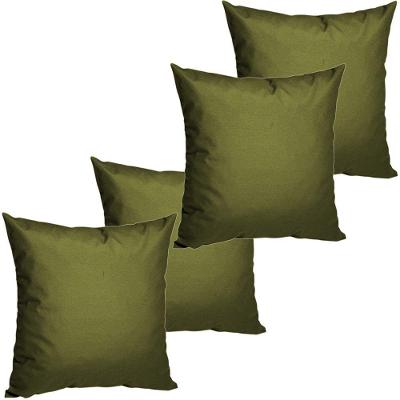 4 Almofadas Cheias Para Sofá Decorativas Impermeáveis Grande Verde Olivia