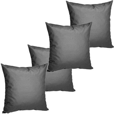 4 Almofadas Cheias Para Sofá Decorativas Impermeáveis Grande Grafite