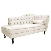 Kit Diva Recamier Diana 185cm Lado Esquerdo e 01 Poltrona Classic Corano Bege - 3