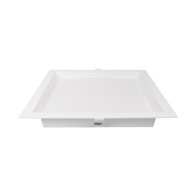 Painel De Led Nordecor Quadrado Kais De Embutir Recuado 24w Bivolt Branco 4000k Luz Neutra 4195
