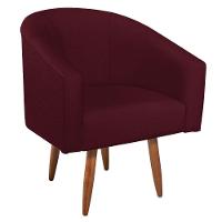 Kit Diva Recamier Heitor 185cm Lado Esquerdo e 02 Poltronas Luiza Suede Bordô - 10